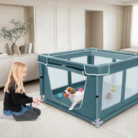 Puppy Playpen Indoor for Dog Small Pets - Green / 42 Inch Dog Playpen with Roof - image 4