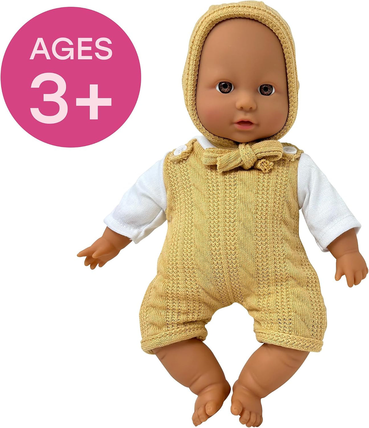 New York Doll Collection 11 inch soft body baby doll in polka dot onesie with pacifier and blanket - view 23