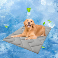BEAUTYZOO Cooling Mat for Large Dogs, Self-Cooling - Grey_zigzag / 48.0"L x 28.0"W x 1.0"Th(L)