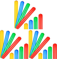 Deekin four inflatable PVC pool noodles in red, yellow, blue and green - view 2