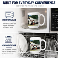 Garcia's Grocery Ceramic Coffee Mug 15 oz Decorative Large C Handle Mug Cup for Tea, Cocoa Hot Chocolate