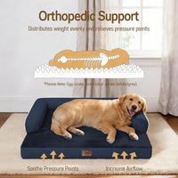 Comfort Expression Orthopedic XL Dog Bed for Large and Extra Large - Navy Blue / 45"L x 35"W x 8"Th - image 2