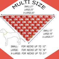 Fall Dog Bandanas 2 Pack, Orange Plaid Pet Scarf for Boy and Girl, Premium Durable Fabric, Holiday - Red / Large - image 2