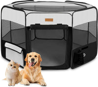 Akinerri Portable Dog Playpen - Small / Black - image 4