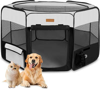 Dog Playpen, Portable Pet Play Pen for Cat, Puppies, Rabbits, Chickens, Foldable Large-Capacity Pet Tent for Indoor/Outdoor Travel Camping