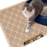 GORILLA GRIP Cat Litter Mat, Coiled Mesh Trapping Mats - Small (24" x 17") / Beige