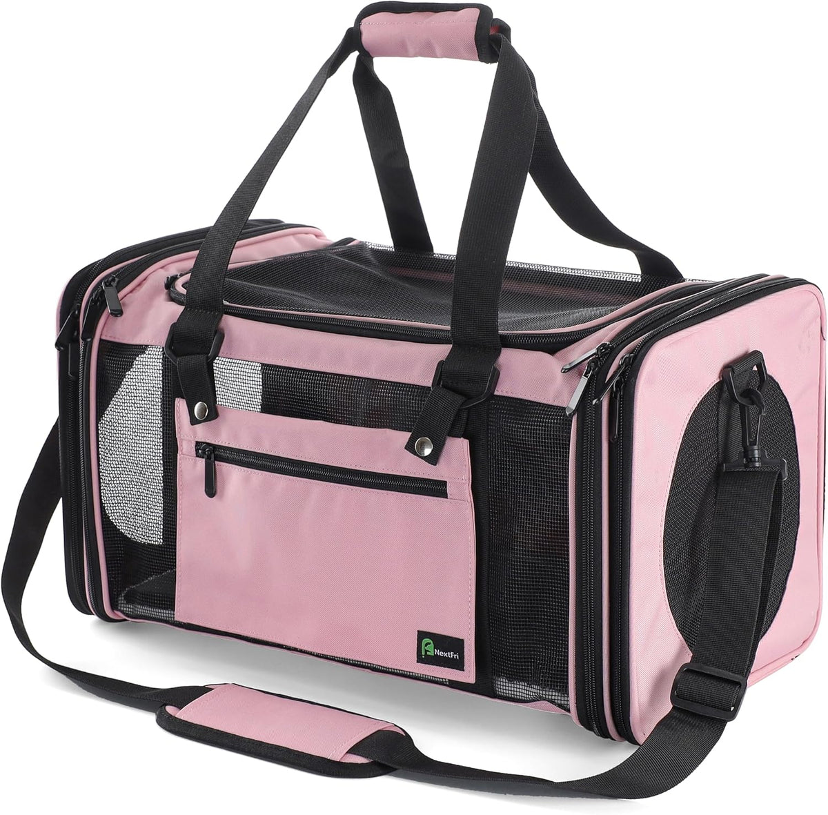 Soft Sided Carrier for Small Medium Cats Dogs - 19.3"L x 11.3"W x 11.3"H / New-Pink