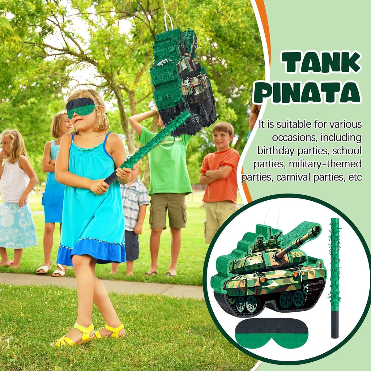 Lewtemi 17.3 inch red chili pepper pinata set with blindfold, pinata stick and confetti - view 30
