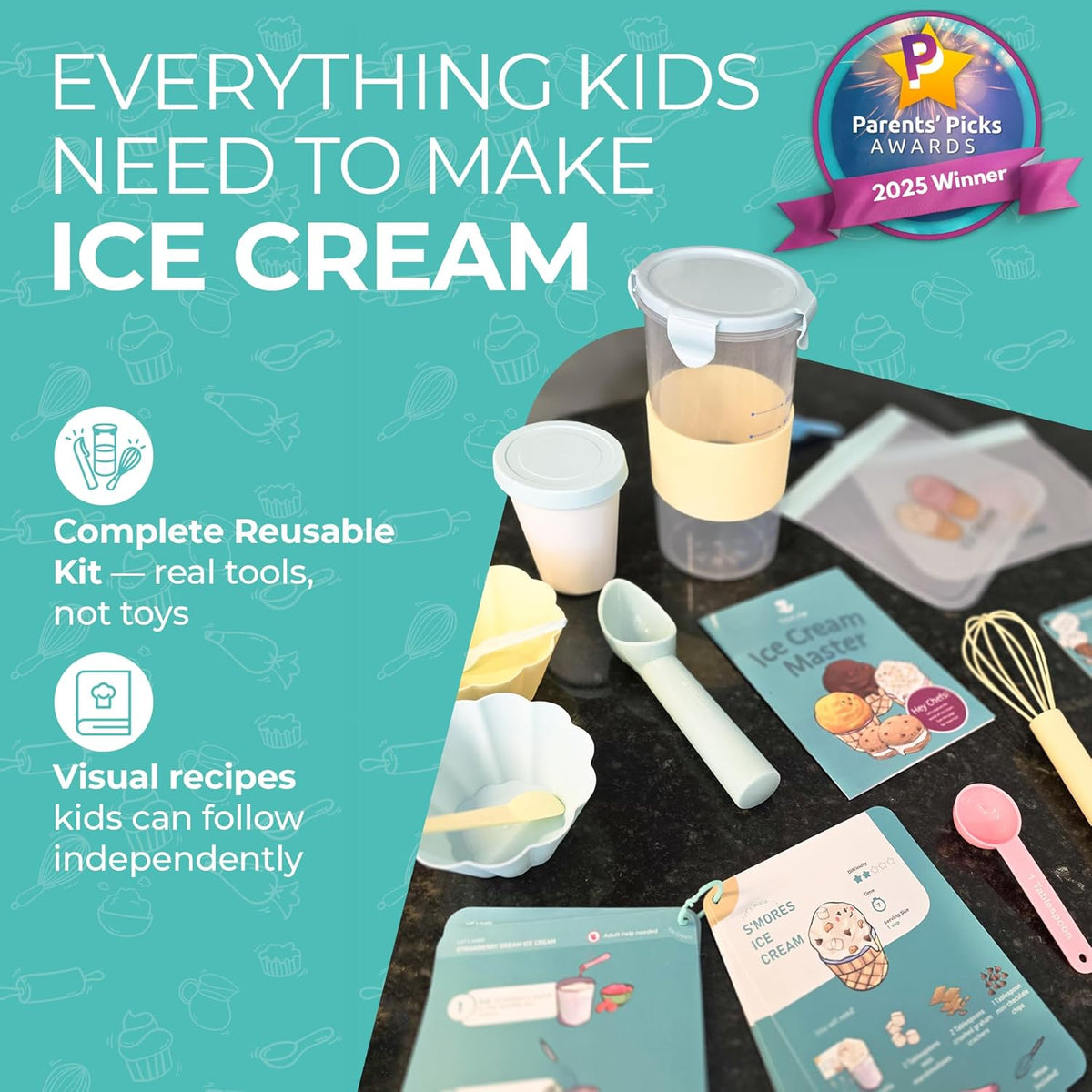Tovla Jr. Kids Gummy Making Kit, Real Reusable Candy Science - Ice Cream Making Kit - image 3