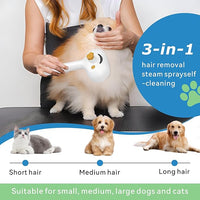 4-in-1 Pet Steam Brush for Dog & cat brush for shedding，Spray Hair Removal Comb with Waterless Shampoo–Self-Cleaning Pet Grooming Tool for Shedding, Anti-Static & Skin-Friendly Design