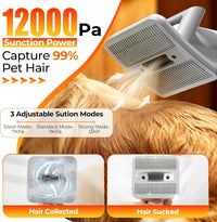 Dog Grooming Vacuum Kit with Clippers, 12000Pa Strong Suction - Milk White - image 3