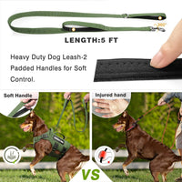 WINSEE Tactical Dog Harness with Dog Leash - Large / Green - image 4