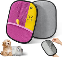Reusable Pet Hair Remover Gloves – Electrostatic Lint & Fur Removal, Machine Washable Cleaning Gloves for Furniture, Clothes & Car (Pink)