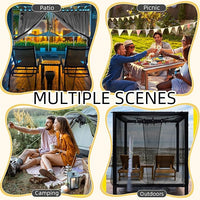 4 Corners Mosquito Net for Mosquiteros para Camas Bed Canopies Netting Bed Drapes Rectangular Mosquito Mesh for Camping Home Outdoor Travel(Black,L78 X W71 X H67 Inch,Opening)