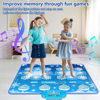 Joyvalley Kids Dance Mat Toys - 2player-Blue - image 3