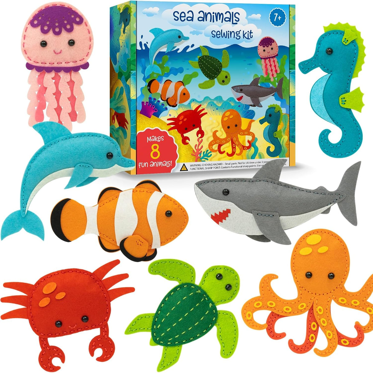 Craftorama Sewing Kit for Kids - Sea Animals