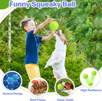 DISSKNIC Indestructible Squeaky Dog Ball, Relieves Anxiety - Large / Green - image 4