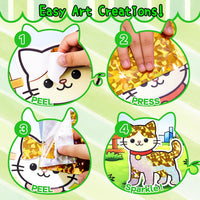 CHICAUP Paint with Water Coloring Books for Kids - Shimmer Animal Green - image 4
