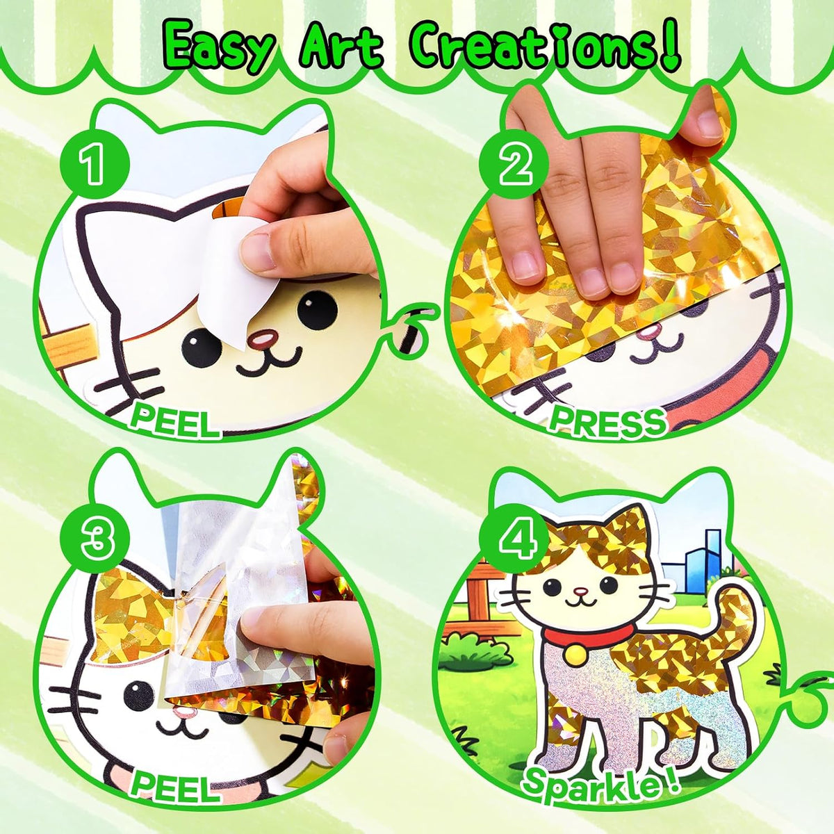 CHICAUP Paint with Water Coloring Books for Kids - Shimmer Animal Green - image 4