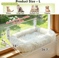Foldable Cat Window Perch - White / 26.7''x18'' - image 2