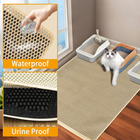 Cat Litter Mats-Extra Large 47''x36'' Litter Trapping Mat for Cat-XXL - Khaki-XL 47x28 inch - image 4