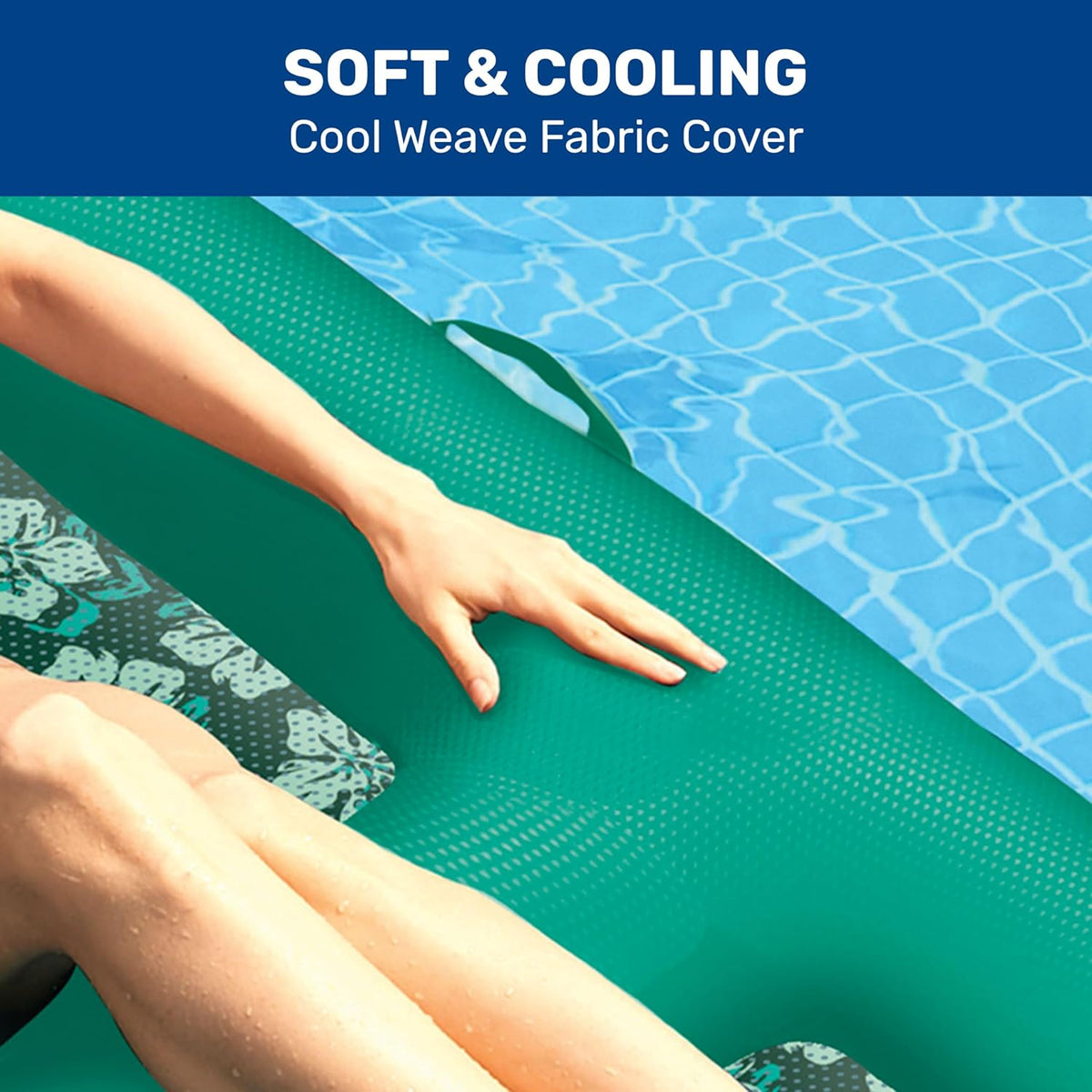 Aqua Campania Ultimate 2-in-1 Pool Float Lounge - One Size / Campania Multi Teal Floral - Large - image 3