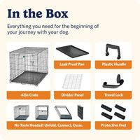 LifeStages by MidWest 36-Inch Double Door Crate, M-L Breeds - Single Door / Fits 42-inch Crate - image 3
