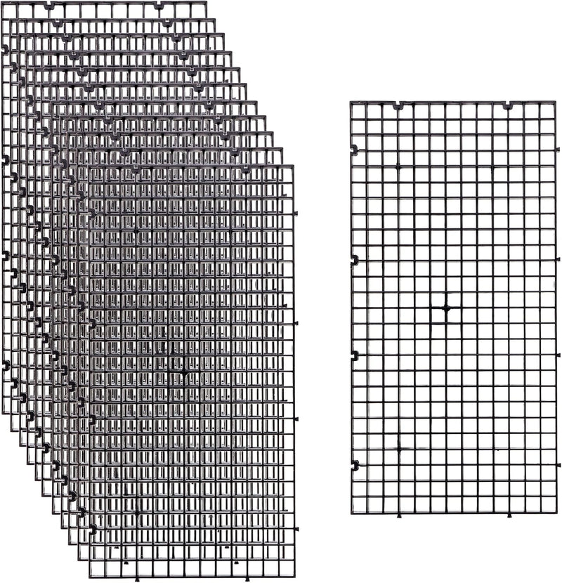 12 Pcs Aquarium Fish Tank Divider Plastic Egg Crate, L – Essentials for Fish - S 12pcs Black