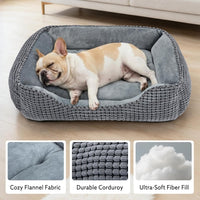 MIXJOY Dog Bed for Large Medium Small Dogs - Grey / S(20’’x 19’’x 6’’) - image 2