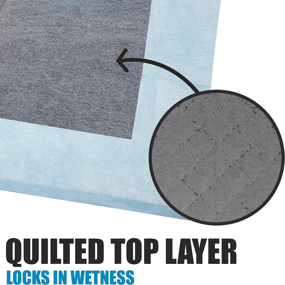 BV Puppy Pads Leak-Proof 100 Count 22"x 22" - 600 Count (Charcoal) - image 3