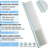 Metal Dog Grooming Combs Shedding Tangles, Knots, Mats. - Large / blue - image 4