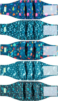wegreeco Small Dog Diapers Male - Marine Animal / Large / 5