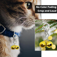 Cat Bell 2 Pack, Pet Collar Bells for Cats and Dogs - Gold / Small - image 3
