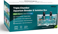 Triple-Chamber Fish Breeder Box for Fish Tank, Guppy Fry Nursery – Essentials for Fish - Triple-Chamber (10.23*3.62*4.33 IN) - image 2