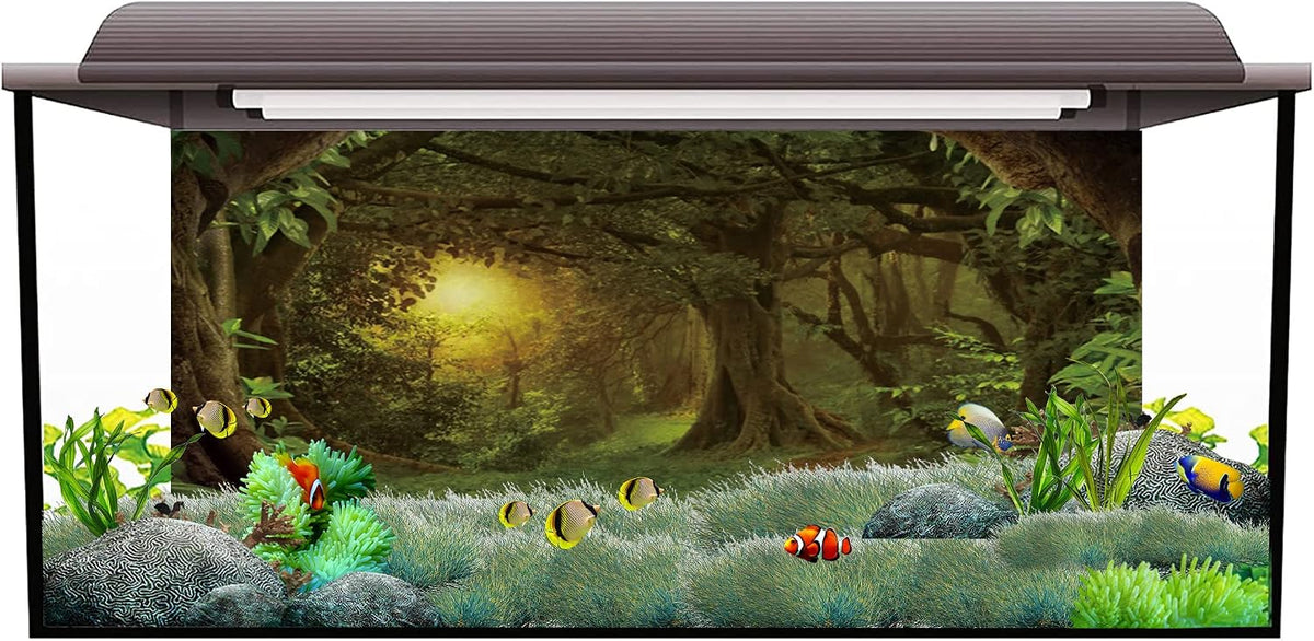 72x24 in Forest Terrarium Backdrop Green Tree Reptile Habitat - 24x16in/60x40cm - image 2