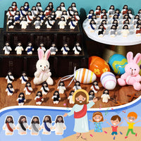 Bememo 50 pack little Jesus figurines in red, blue, purple, yellow and cyan - view 11