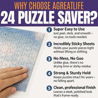 Permanent Adhesive Puzzle Saver Sheets, Preserve 2, No Stress - 24 Sheets - image 2