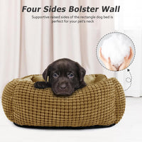 MIXJOY Dog Bed for Large Medium Small Dogs - Dark Brown / XL(35’’x 25’’x 9’') - image 2
