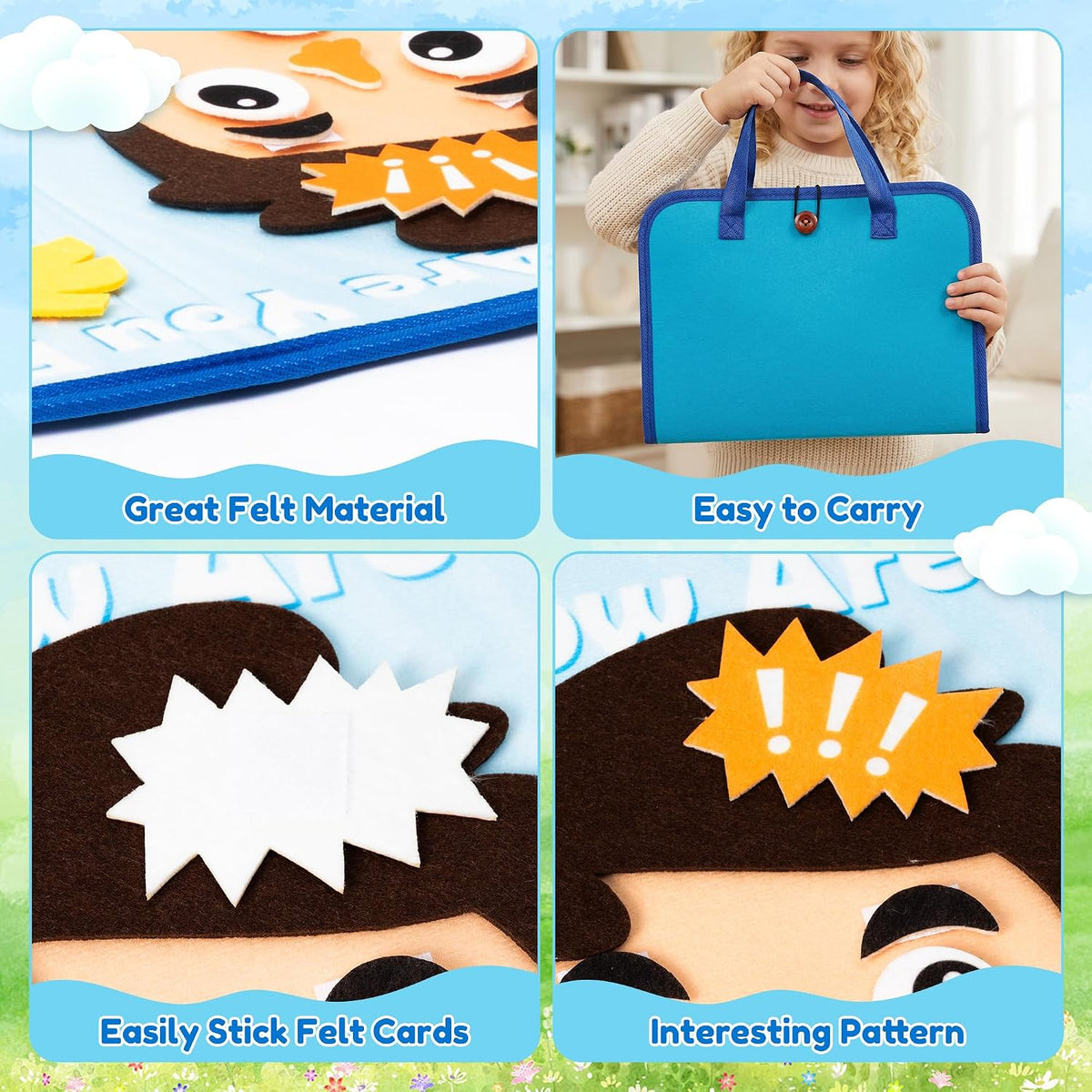 WATINC Travel Felt Board Story Set - Emotional - image 3