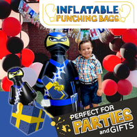 Inflatable Dudes kids punching bag bop bag, 47 inch, with sand-filled base in a ninja design - view 40
