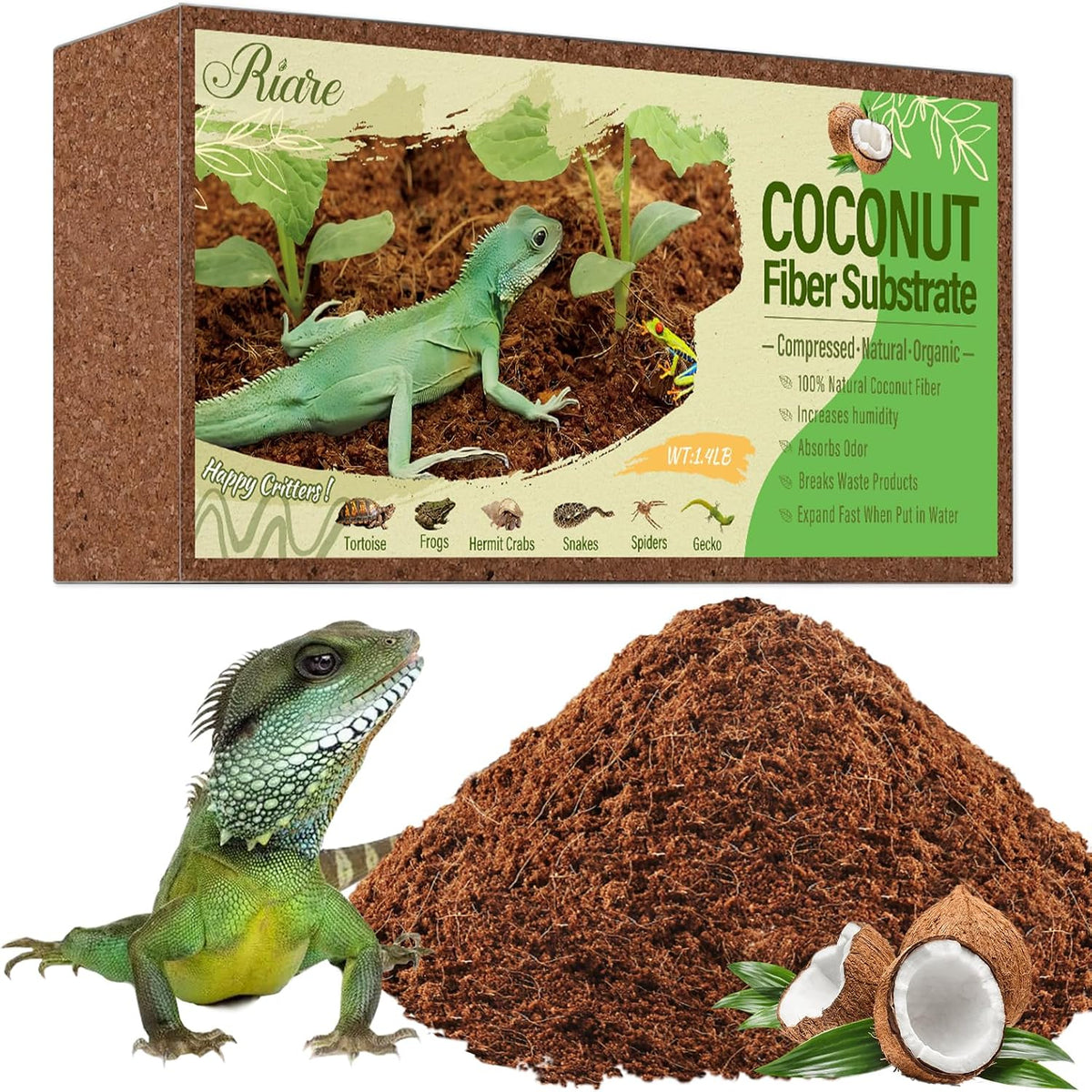 2 Pack Natural Coconut Fiber Substrate - 1 pack