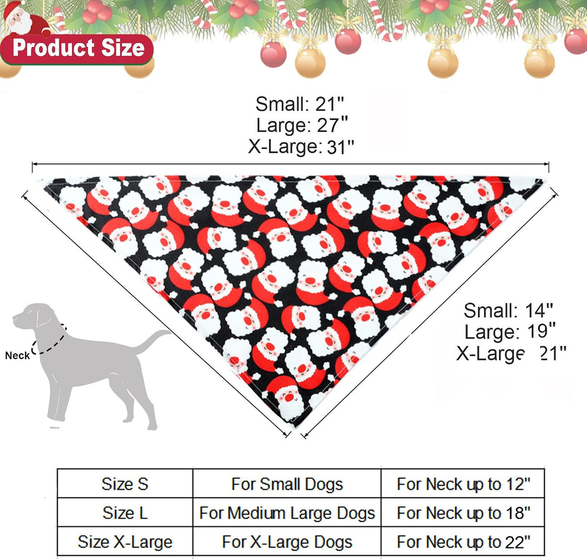 Halloween Dog Bandanas, L - Small / Red&Green&Black - image 4