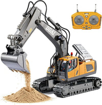DDAI Remote Control Excavator Toys for 4 5+ Year Old Boys and Kids - Remote Control Excavator / Large