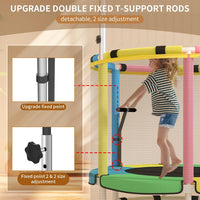 BLINWORLD toddler trampoline with enclosure net, T-handrail and basketball hoop - view 10