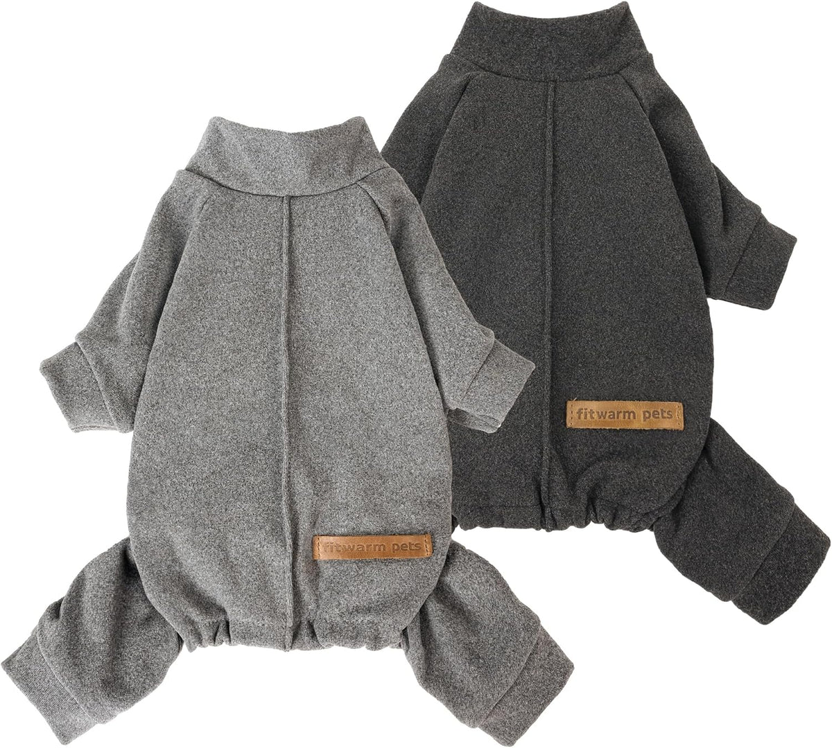 Fitwarm 2 Pack Lightweight Fleece Dog Pajamas - Medium / Gray