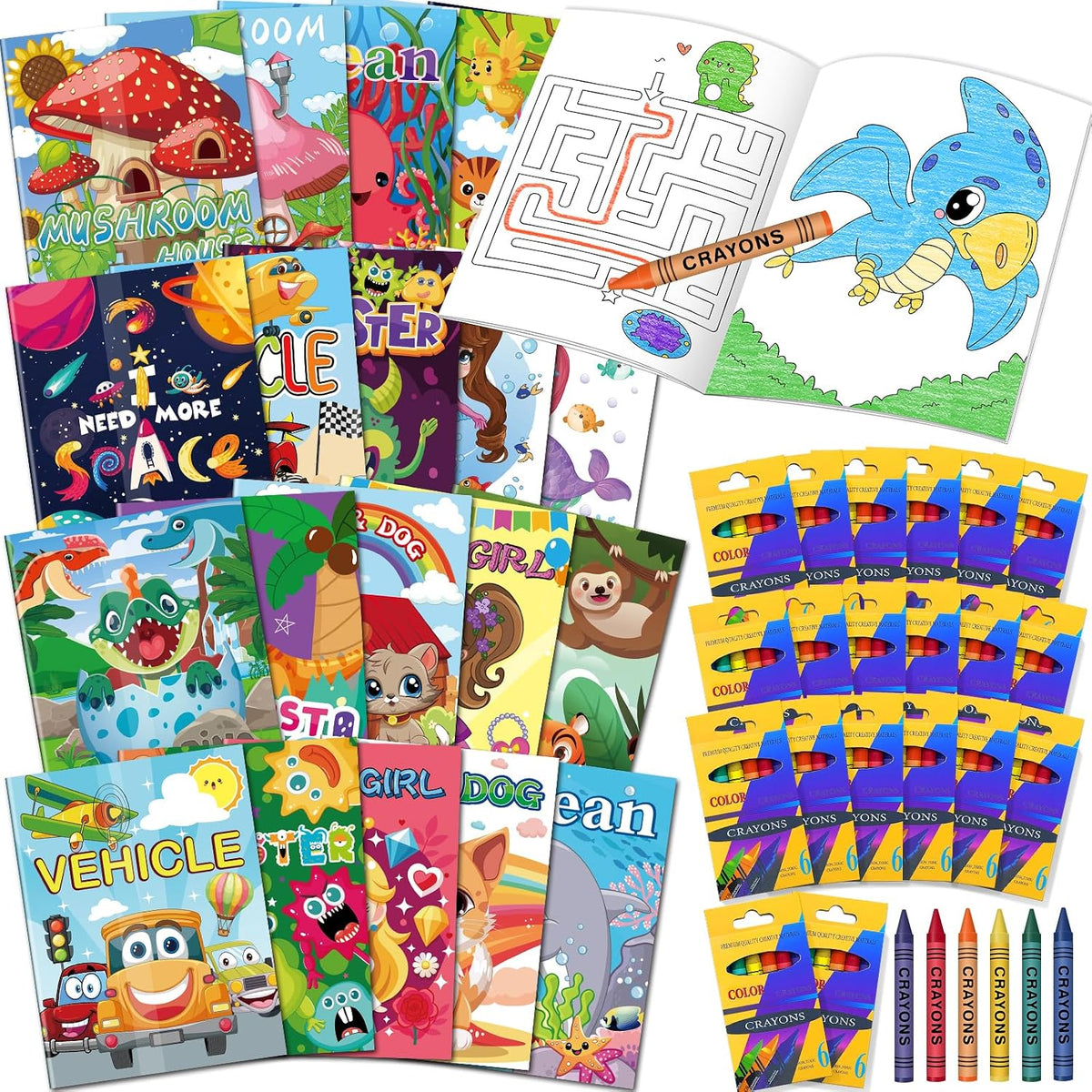 Elfew 24 pack mini Halloween coloring books for kids with pumpkin and ghost covers