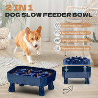 UPSKY Slow Feeder Dog Bowl with Raised Design for Healthy Eating Blue – Essentials for Dogs - image 2