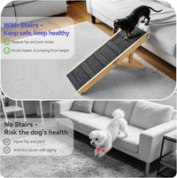 Pawaboo 2026 Upgraded Small Dog Ramp for Couch Foldable - A-wood Color / 80×30cm-for couch - image 3