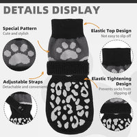 KOOLTAIL Dog Socks for Hot/Cold Pavement to Prevent Licking Paws Scratching,Anti Slip Pet Boots&Paw Protector for Hardwood Floors,Traction Control Grip Booties for Small Medium Large Senior Dogs S
