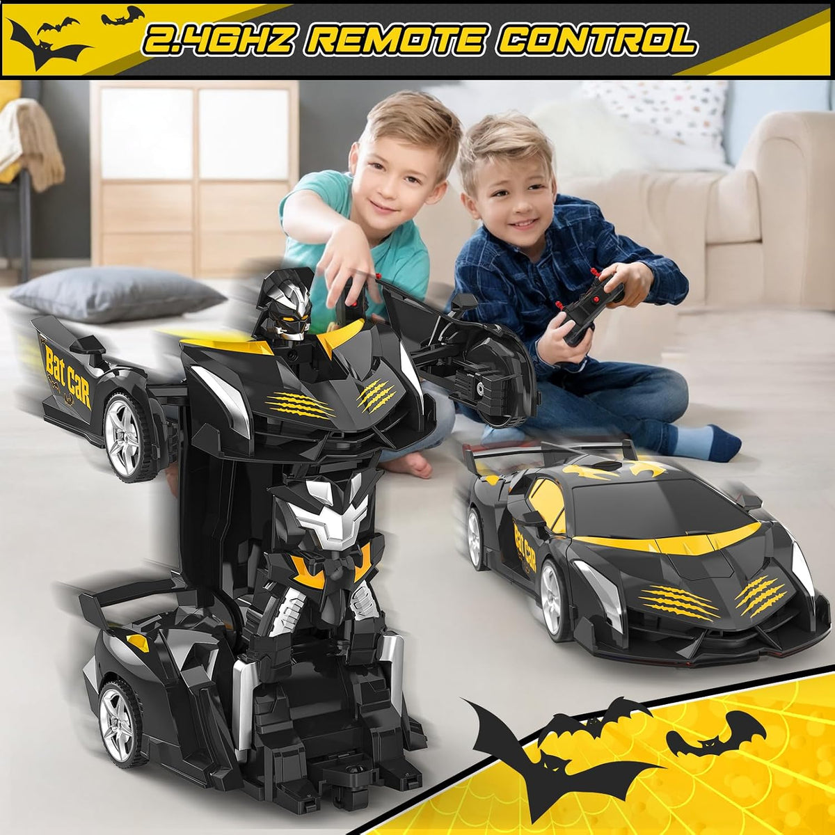 BLUEJAY Transform RC Cars for Boys 3-12 - Bat - image 3